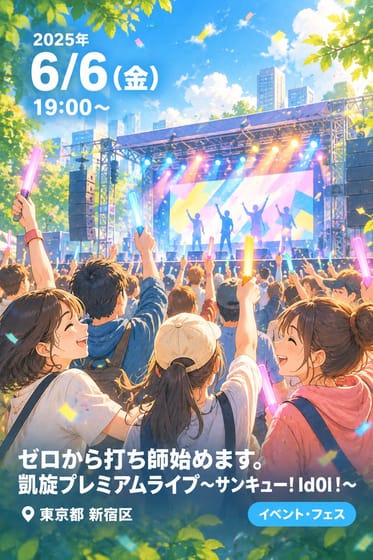 ゼロから打ち師始めます。凱旋プレミアムライブ〜サンキュー！Id0l！〜