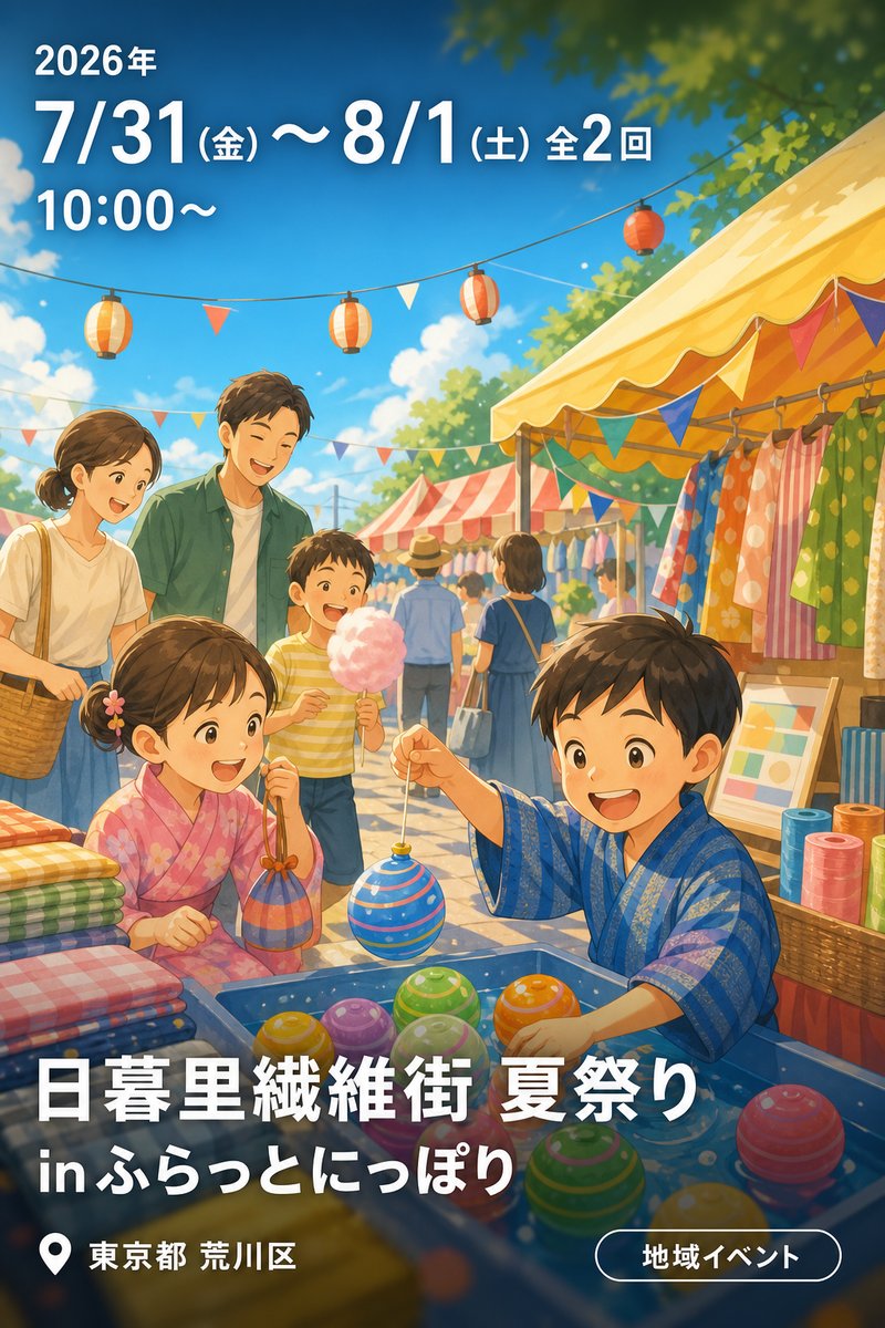 日暮里繊維街 夏祭り in ふらっとにっぽり