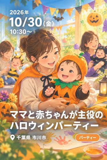 ママと赤ちゃんが主役の ハロウィンパーティー