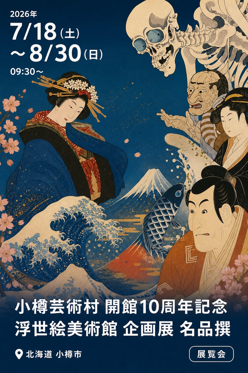 小樽芸術村 開館10周年記念 浮世絵美術館 企画展 名品撰