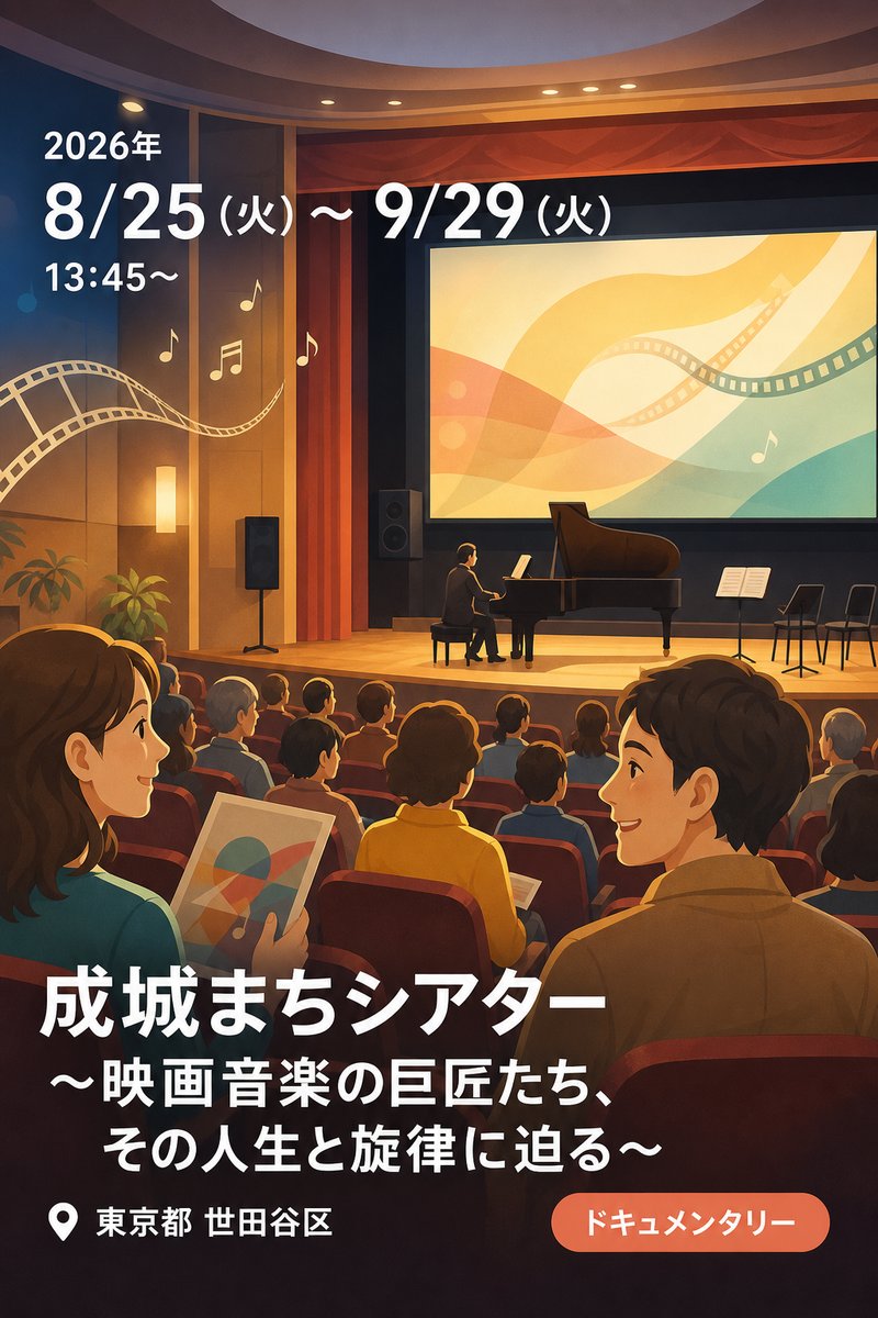 成城まちシアター 〜映画音楽の巨匠たち、その人生と旋律に迫る〜