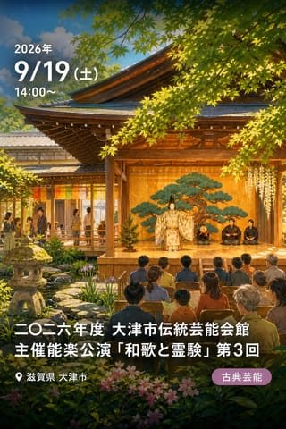二〇二六年度 大津市伝統芸能会館 主催能楽公演 「和歌と霊験」 第3回
