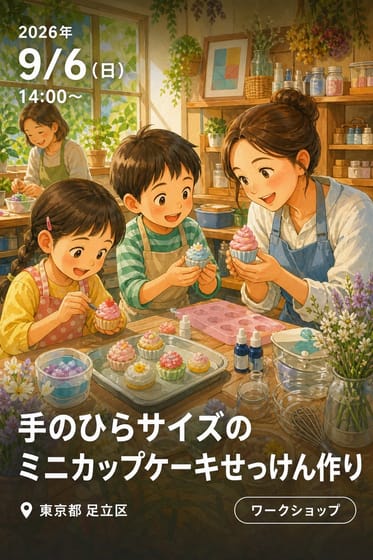 講座「手のひらサイズのミニカップケーキせっけん作り」〔令和8年9月6日（日曜日）開催〕
