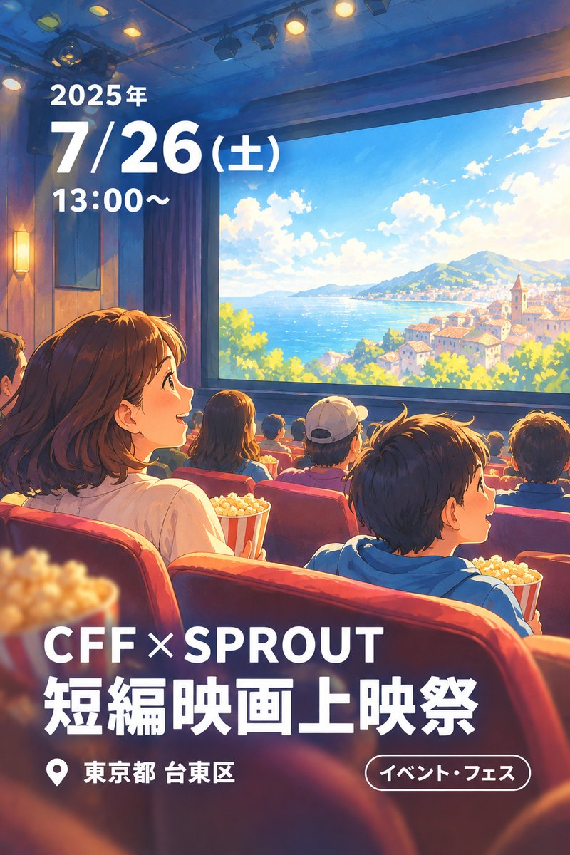 CFF×SPROUT 短編映画上映祭【１プログラムのみ鑑賞チケット】