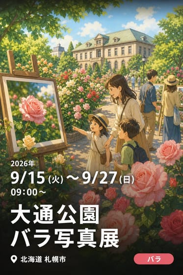 大通公園バラ写真展