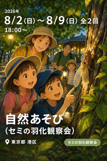 自然あそび（セミの羽化観察会）