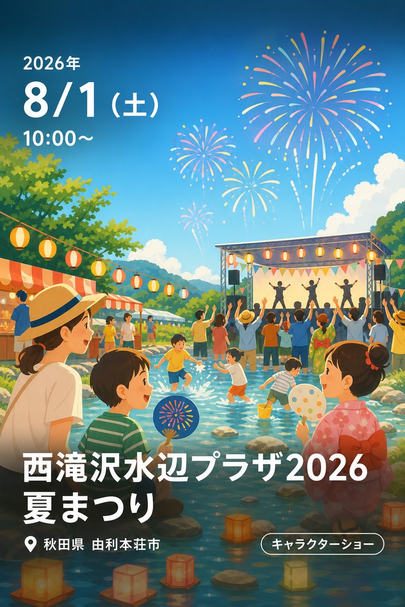 西滝沢水辺プラザ2026 夏まつり