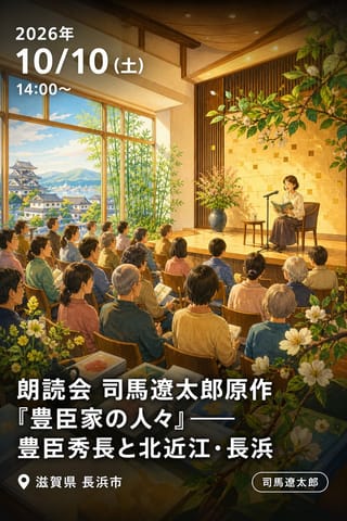 朗読会 司馬遼太郎原作『豊臣家の人々』―― 豊臣秀長と北近江・長浜