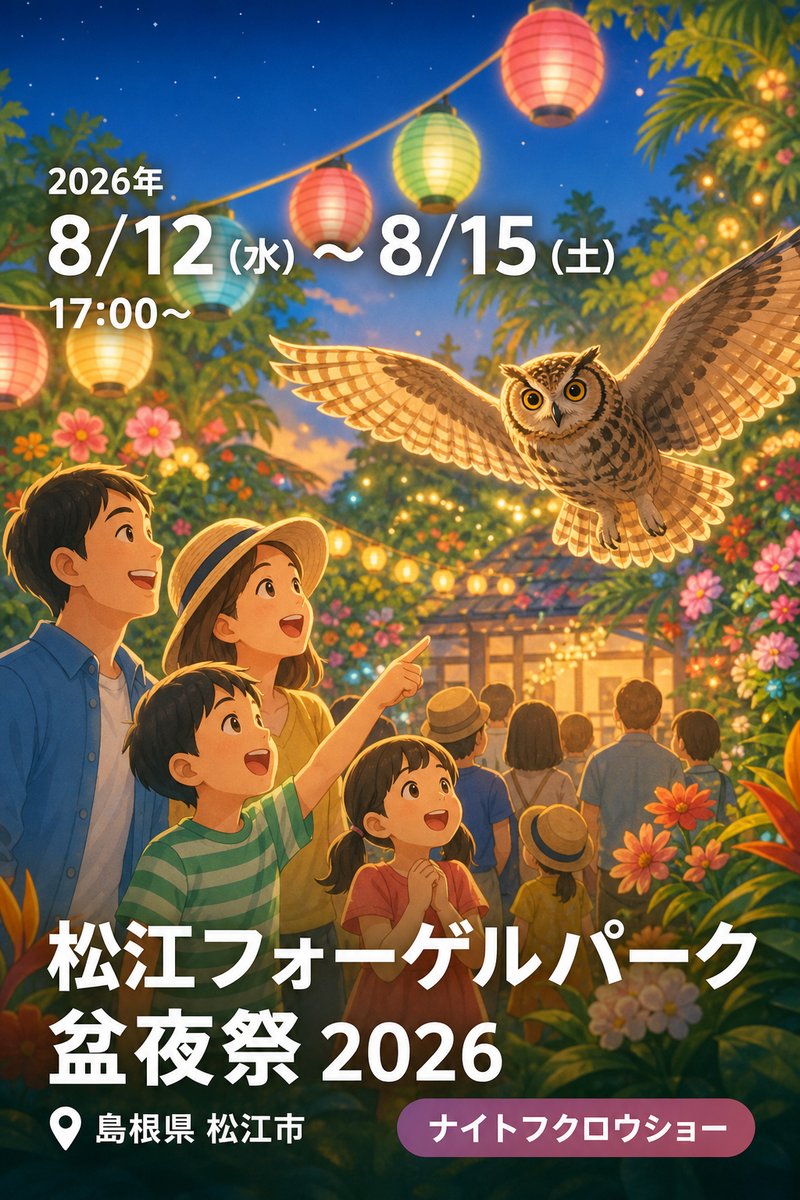 松江フォーゲルパーク 盆夜祭 2026