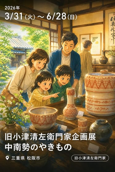 旧小津清左衛門家企画展 中南勢のやきもの