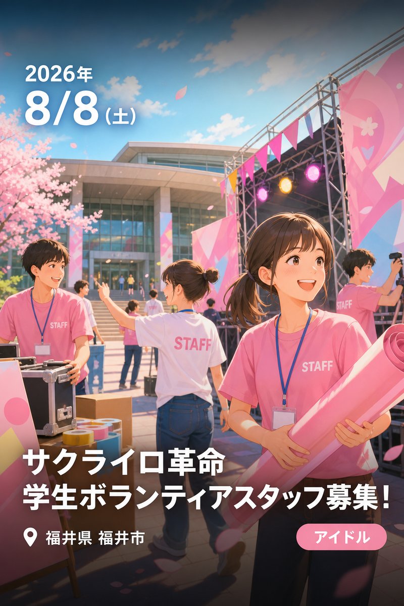 サクライロ革命 学生ボランティアスタッフ募集！