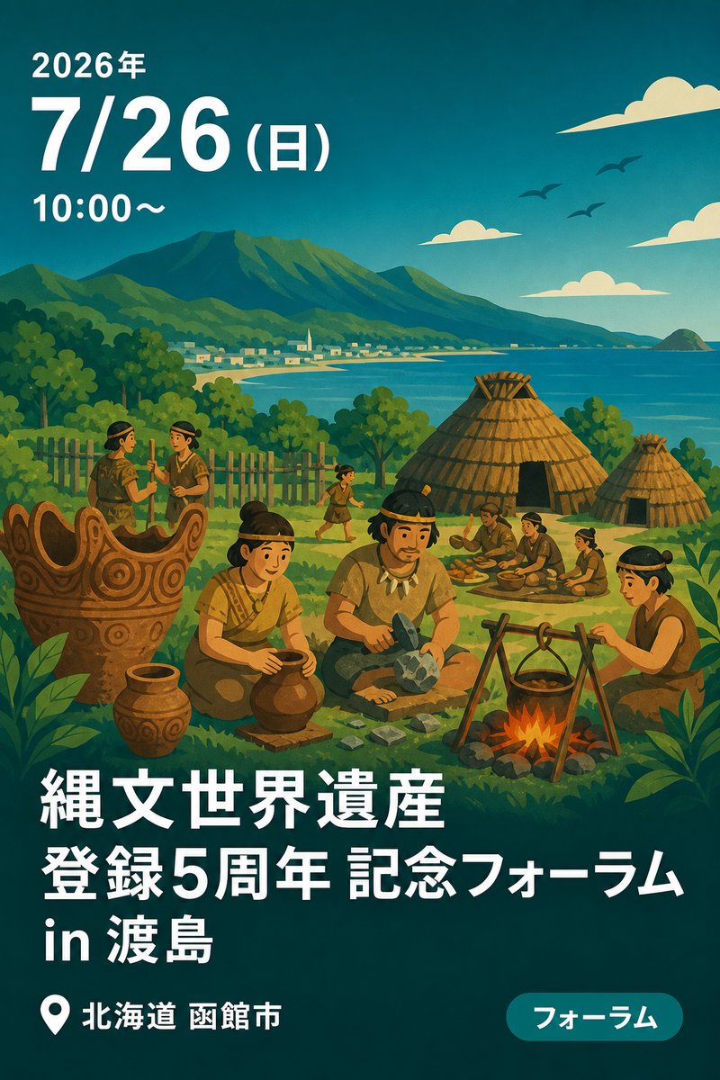 縄文世界遺産 登録5周年 記念フォーラム in 渡島