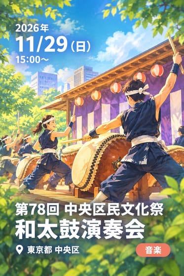第78回 中央区民文化祭 和太鼓演奏会