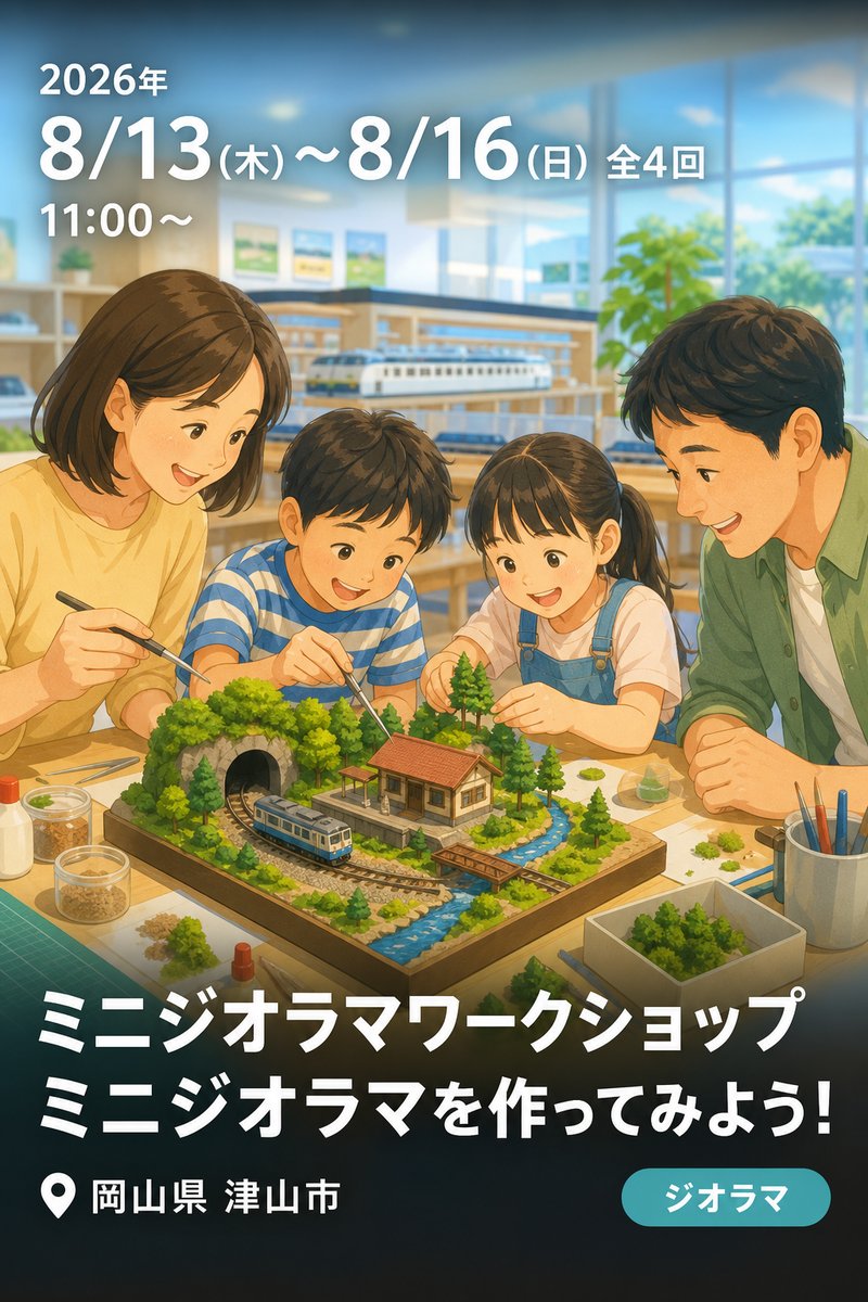 ミニジオラマワークショップ ミニジオラマを作ってみよう！