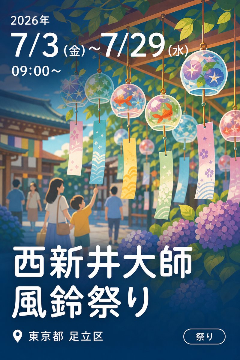 西新井大師 風鈴祭り