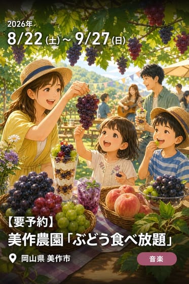 【要予約】美作農園「ぶどう食べ放題」