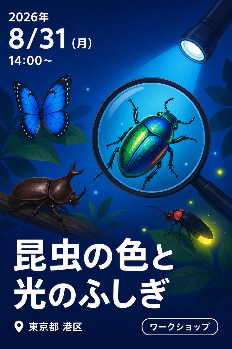 昆虫の色と光のふしぎ