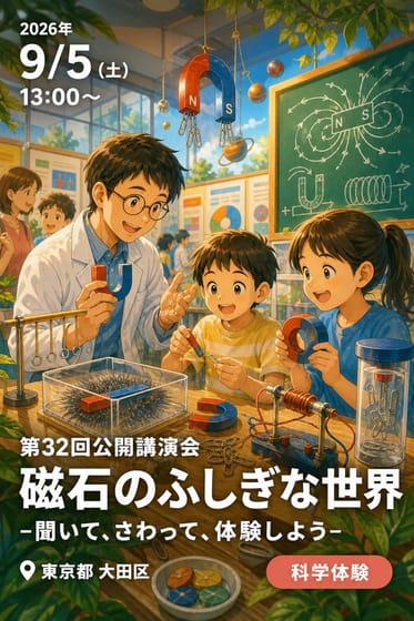 第32回公開講演会 磁石のふしぎな世界 -聞いて、さわって、体験しよう-
