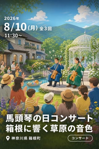 馬頭琴の日コンサート 箱根に響く草原の音色