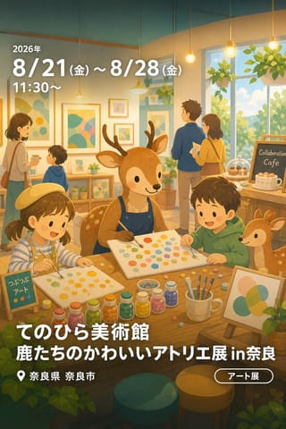 てのひら美術館 鹿たちのかわいいアトリエ展 in奈良