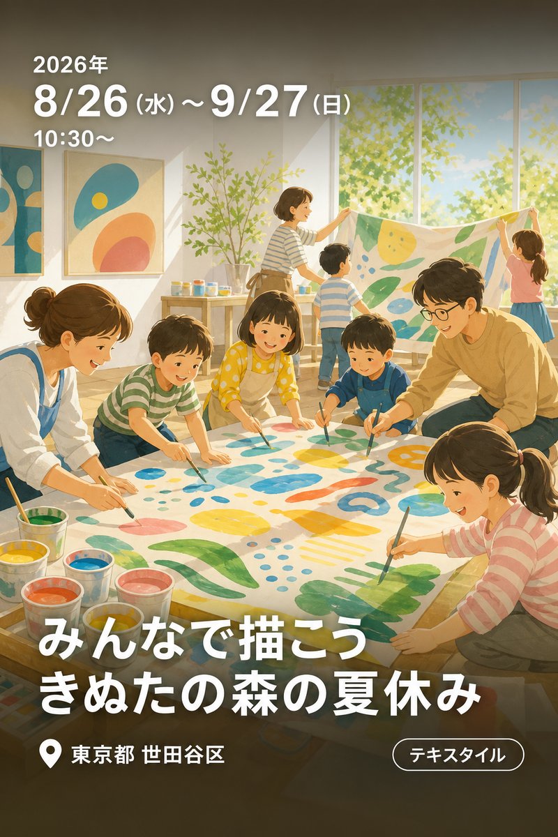みんなで描こうきぬたの森の夏休み