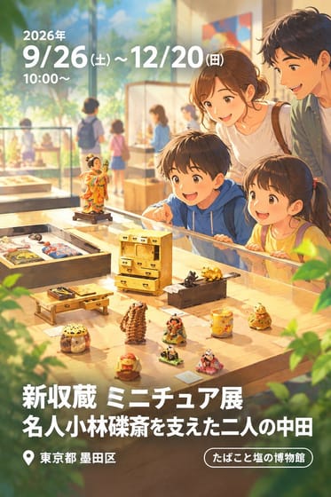 新収蔵 ミニチュア展 名人小林礫斎を支えた二人の中田