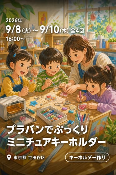 プラバンでぷっくりミニチュアキーホルダー