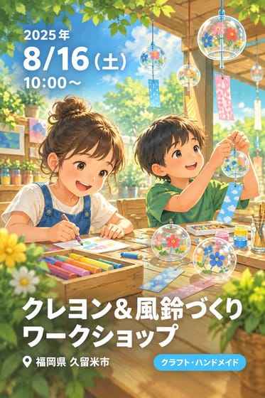 クレヨン&風鈴づくりワークショップ