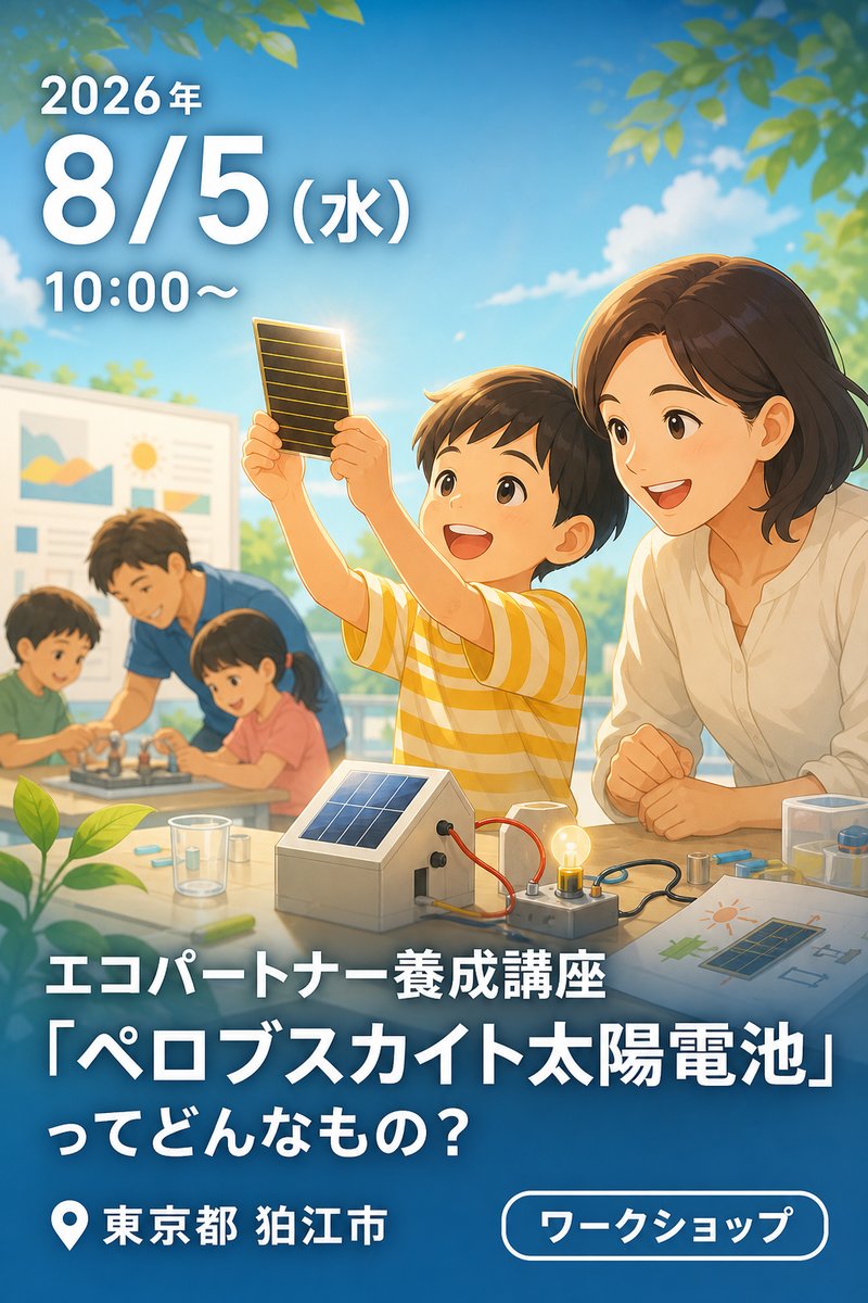 エコパートナー養成講座「ペロブスカイト太陽電池」ってどんなもの？