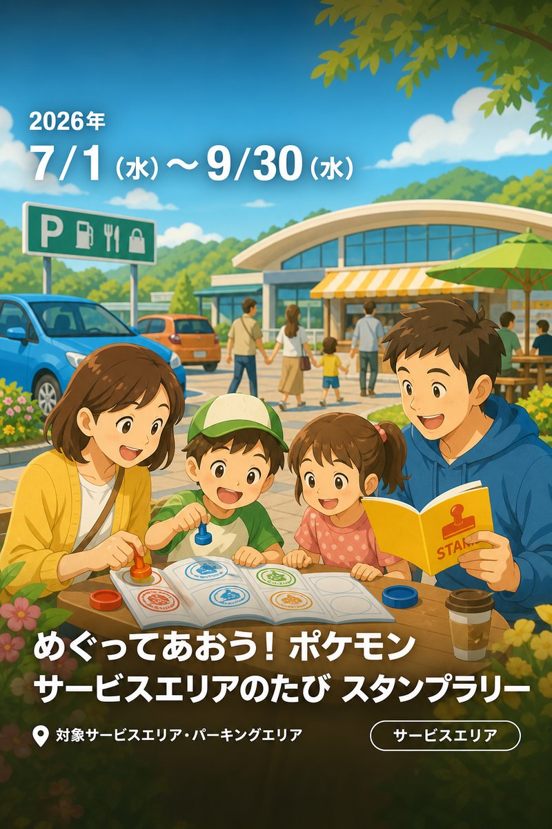 めぐってあおう！ポケモン サービスエリアのたび スタンプラリー
