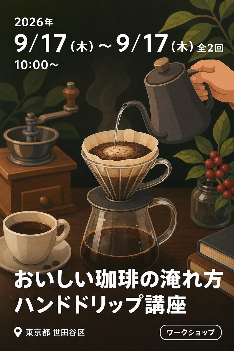 おいしい珈琲の淹れ方 ハンドドリップ講座