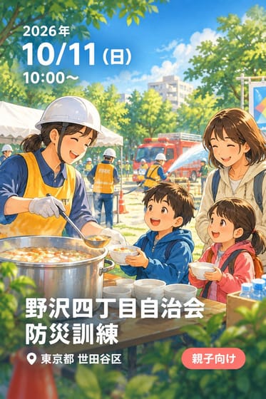 野沢四丁目自治会 防災訓練