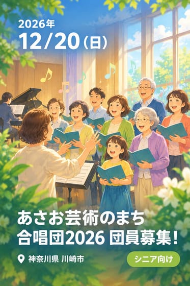 あさお芸術のまち合唱団2026 団員募集！