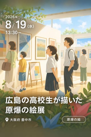 広島の高校生が描いた 原爆の絵展