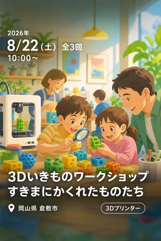 3Dいきものワークショップ すきまにかくれたものたち