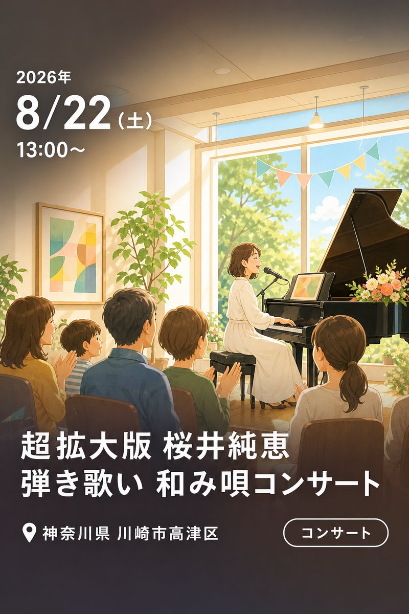 超拡大版 桜井純恵 弾き歌い 和み唄コンサート