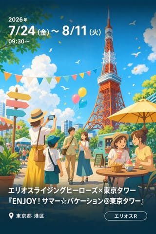 エリオスライジングヒーローズ×東京タワー 『ENJOY！サマー☆バケーション＠東京タワー』