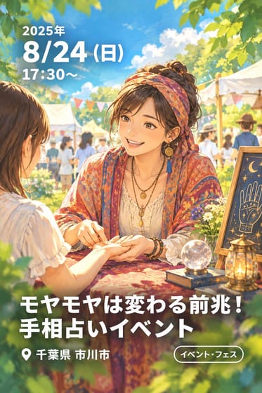 モヤモヤは変わる前兆！手相占いイベント