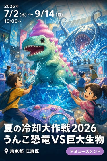 夏の冷却大作戦2026 うんこ恐竜VS巨大生物