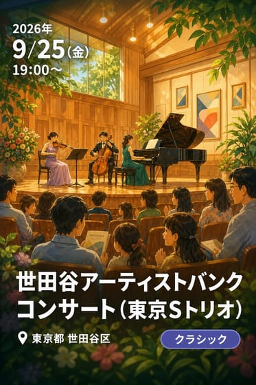 世田谷アーティストバンク コンサート (東京Sトリオ)