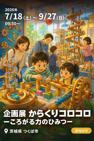 企画展 からくりコロコロ ーころがる力のひみつー