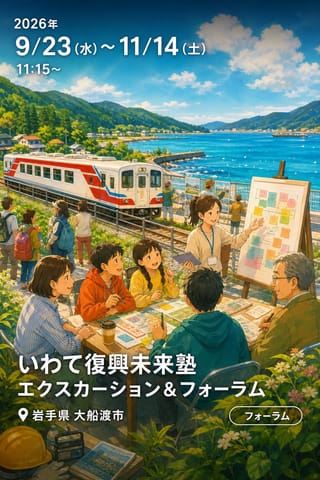＜県＞令和8年度いわて復興未来塾(9月23日・11月14日)の開催について