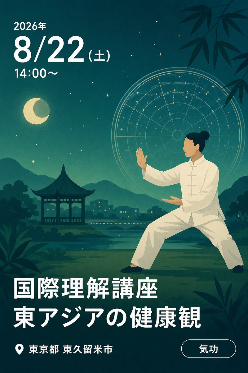 市民自主企画講座「国際理解講座 8000年の時を越えてー天文と武術から読み解く東アジアの健康観」