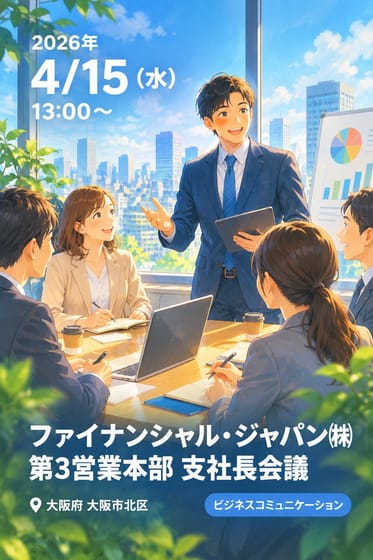 ファイナンシャル・ジャパン㈱ 第3営業本部 支社長会議