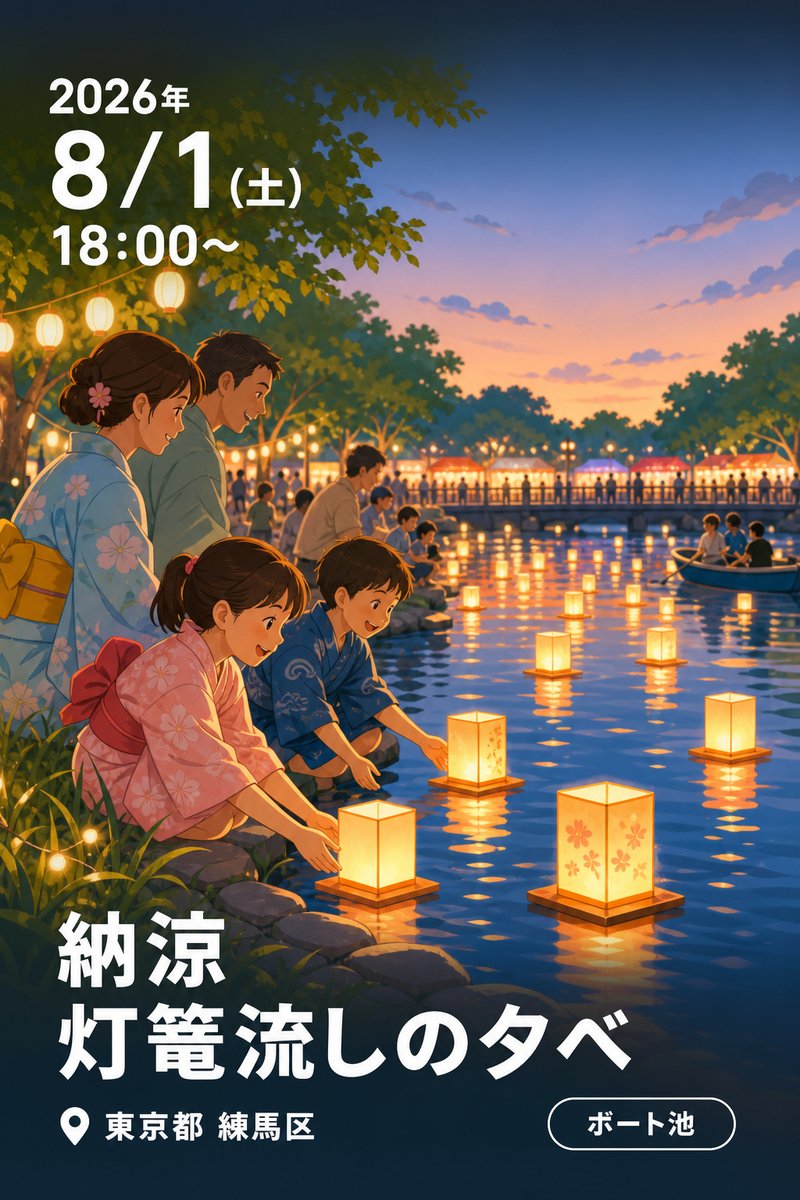 納涼 灯篭流しの夕べ