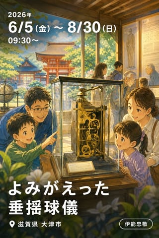 垂揺球儀発見奉納60周年 近江神宮時計館宝物館 特別展 よみがえった垂揺球儀