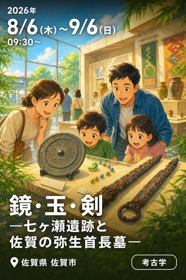 令和8年度佐賀県立博物館テーマ展 鏡・玉・剣 ―七ヶ瀬遺跡と佐賀の弥生首長墓―