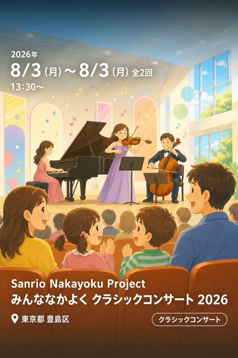 Sanrio Nakayoku Project みんななかよく クラシックコンサート 2026