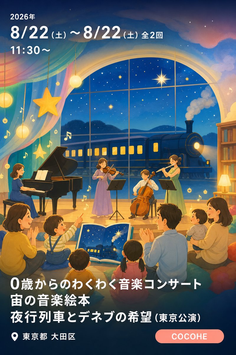 0歳からのわくわく音楽コンサート 宙の音楽絵本 夜行列車とデネブの希望 (東京公演)