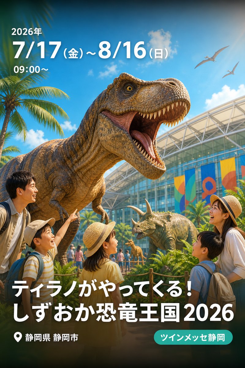 セキスイハイム東海presentsティラノがやってくる！しずおか恐竜王国2026